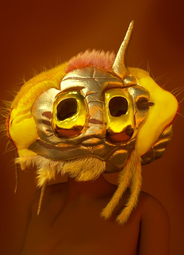 An insect human hybrid created with Z-Brush and Cinema4D, rendered with Octane.